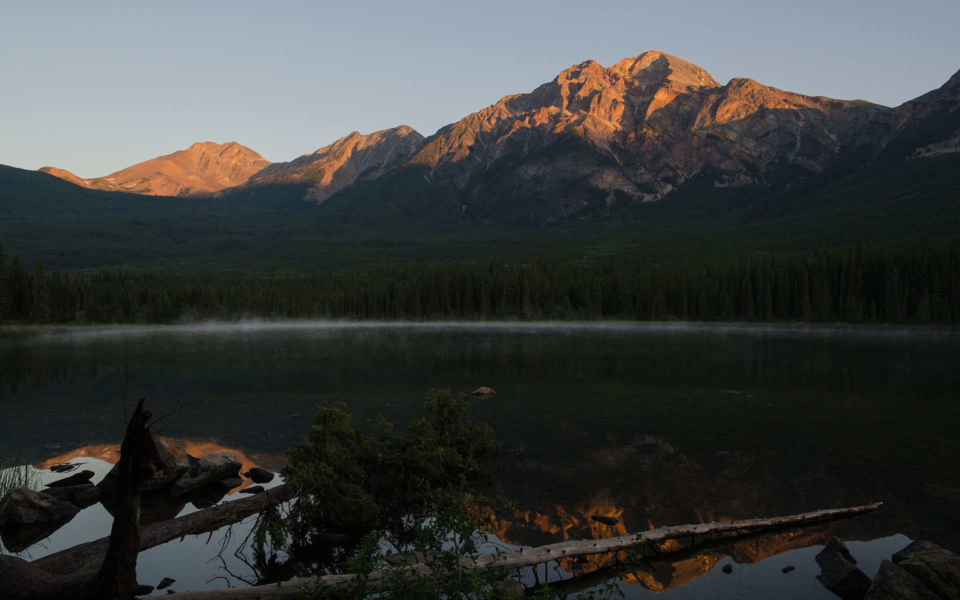 Pyramid Lake im Sonnenuntergang